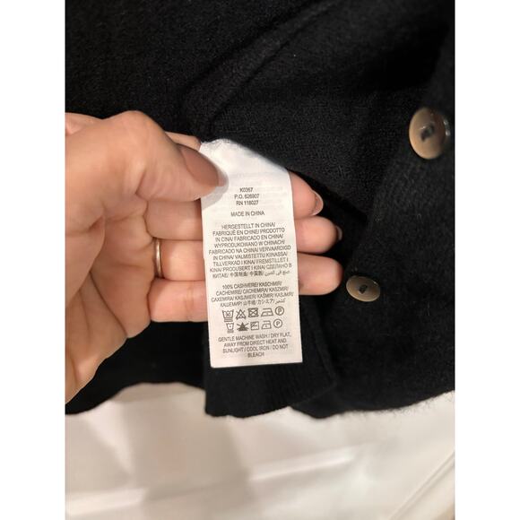 Boden Cashmere Black Button Up Sweater Sz S - Picture 5 of 5